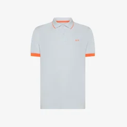 Hot Polo bianca con logo fluo Uomo Polo