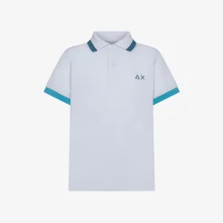 New Polo bianca con maxi riga Bambino Polo