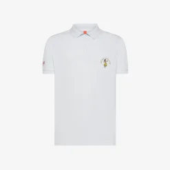 Fashion Polo bianca con taschino ricamato Uomo Beachwear Uomo