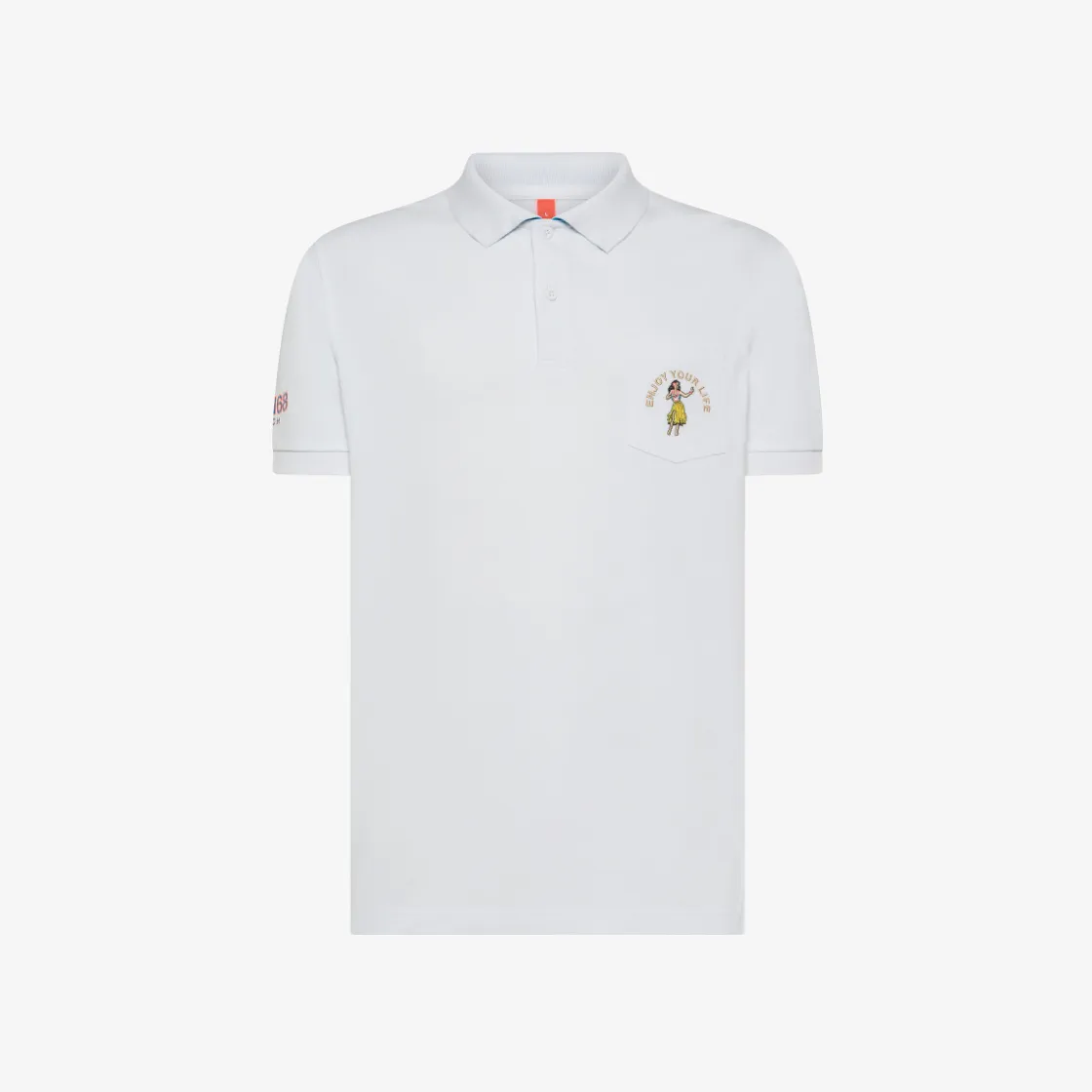 Fashion Polo bianca con taschino ricamato Uomo Beachwear Uomo