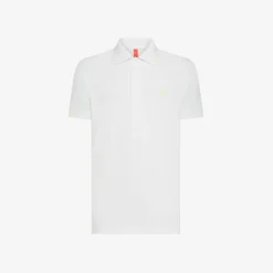 Hot Polo bianco panna con ricamo fluo Uomo Beachwear Uomo