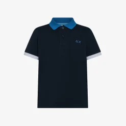 New Polo blu navy con dettagli a contrasto Bambino Polo