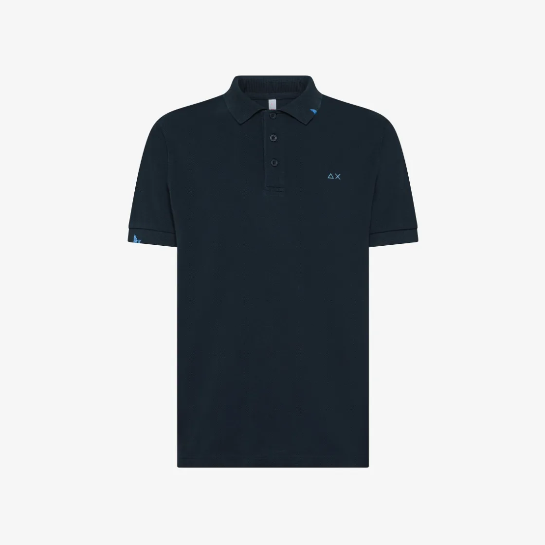 Discount Polo blu navy con dettagli destroyed Uomo Polo