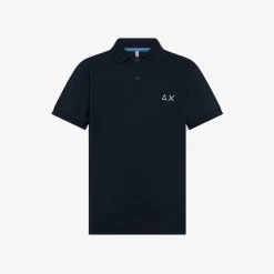 Hot Polo blu navy con logo ricamato Bambino Polo