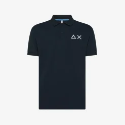 Discount Polo blu navy con maxi logo Uomo Polo