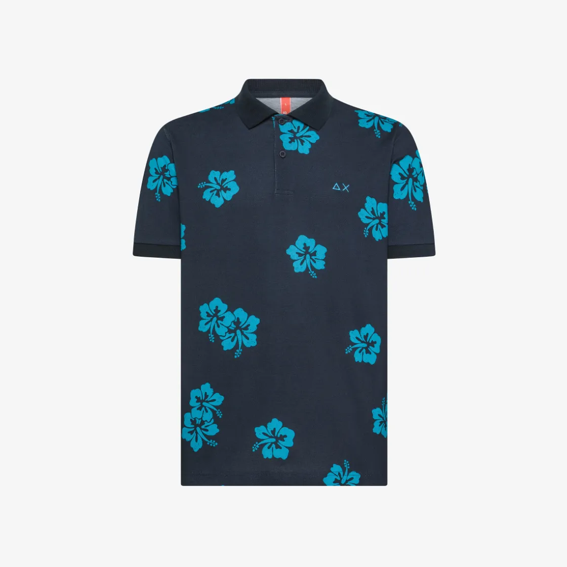 Fashion Polo blu navy con stampa Uomo Beachwear Uomo