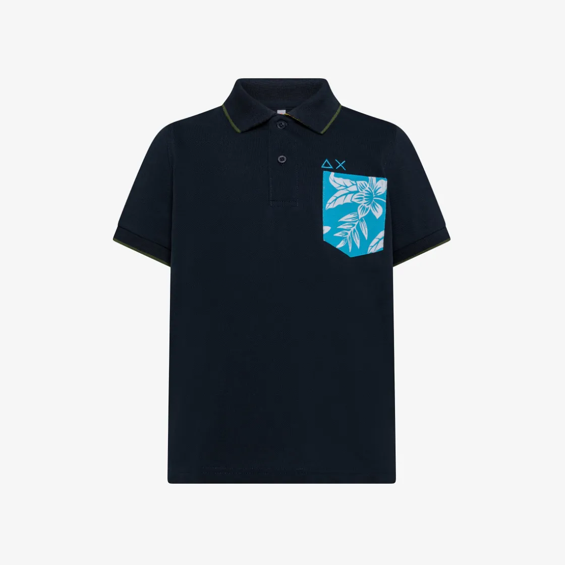 Hot Polo blu navy con taschino Bambino Polo