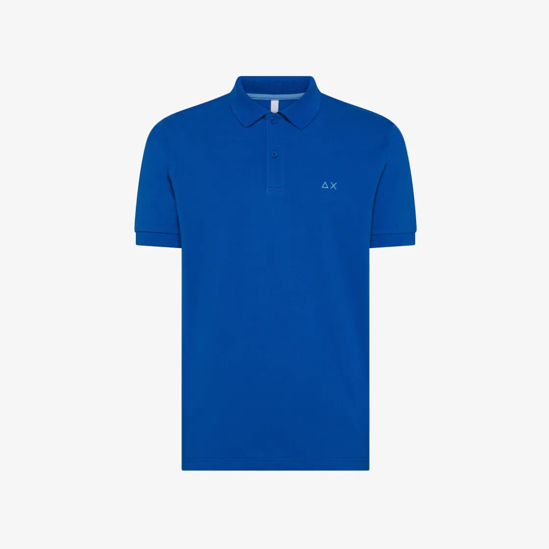 Fashion Polo blu royal con logo ricamato Uomo Polo