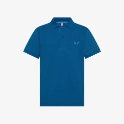 Discount Polo blu royal con logo ricamato Bambino Polo