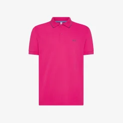 Fashion Polo fucsia con riga a contrasto Uomo Polo