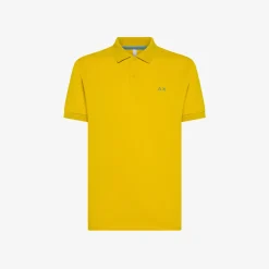 New Polo gialla con logo ricamato Uomo Polo