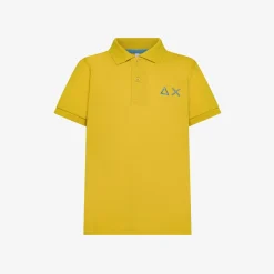 New Polo gialla con maxi logo Bambino Polo