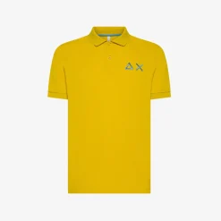 Online Polo gialla con maxi logo Uomo Polo