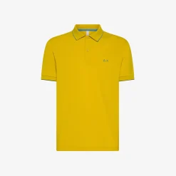 Hot Polo gialla con riga a contrasto Uomo Polo
