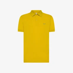 Fashion Polo gialla con stampa floreale Uomo Polo