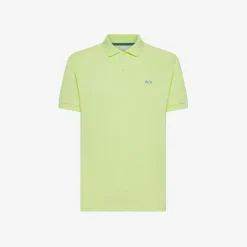 Online Polo giallo limone con logo ricamato Uomo Polo