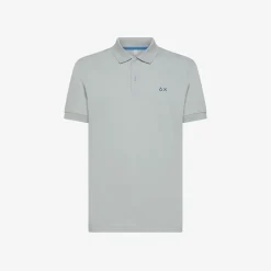 Online Polo grigio chiaro con logo ricamato Uomo Polo