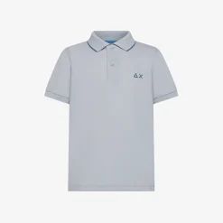 Sale Polo grigio chiaro con riga a contrasto Bambino Polo
