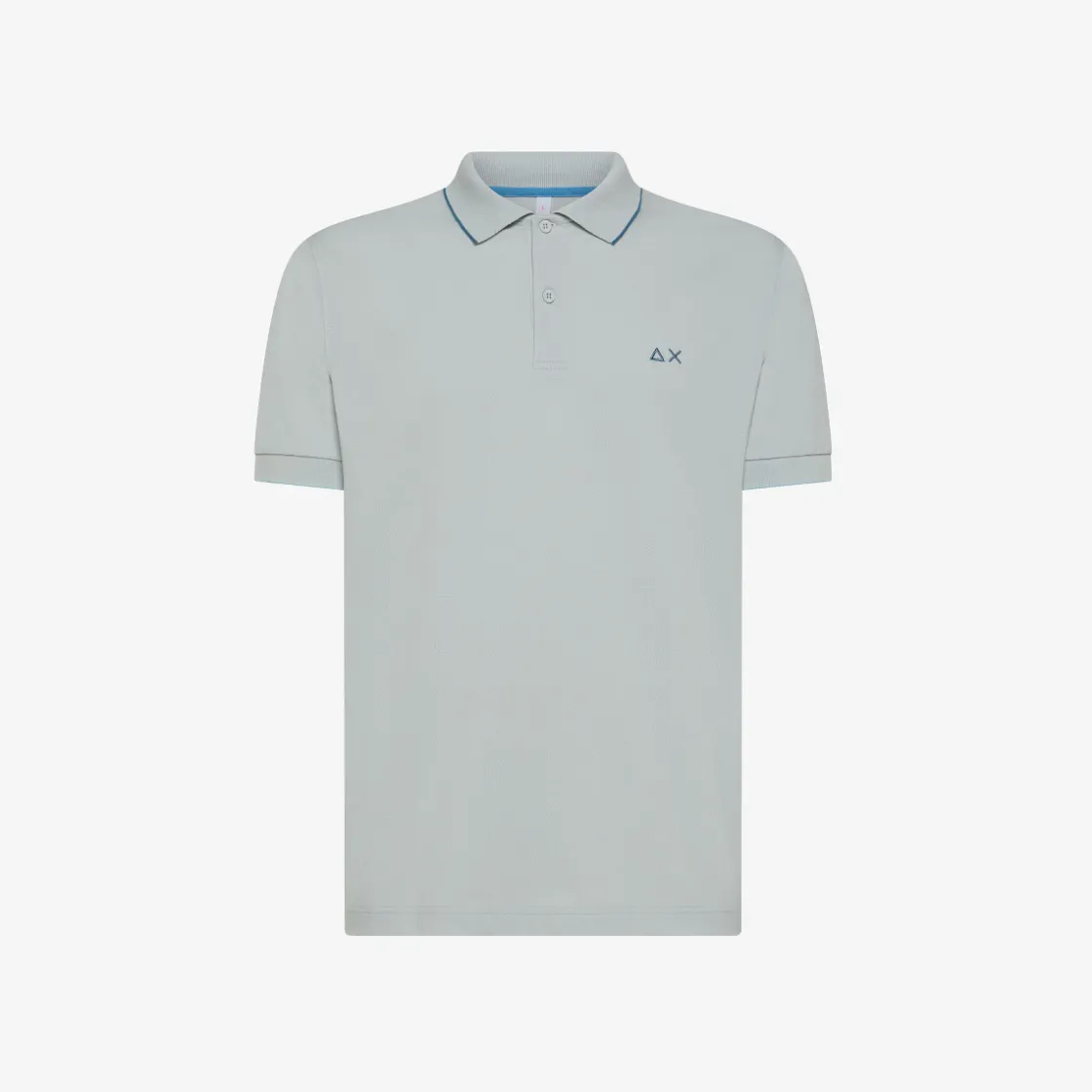 Fashion Polo grigio chiaro con riga a contrasto Uomo Polo
