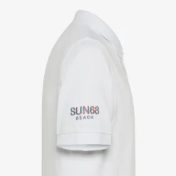 Clearance Polo in jersey di cotone bianco Uomo Beachwear Uomo