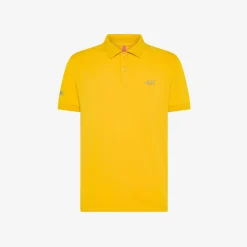 Fashion Polo in jersey di cotone giallo Uomo Beachwear Uomo