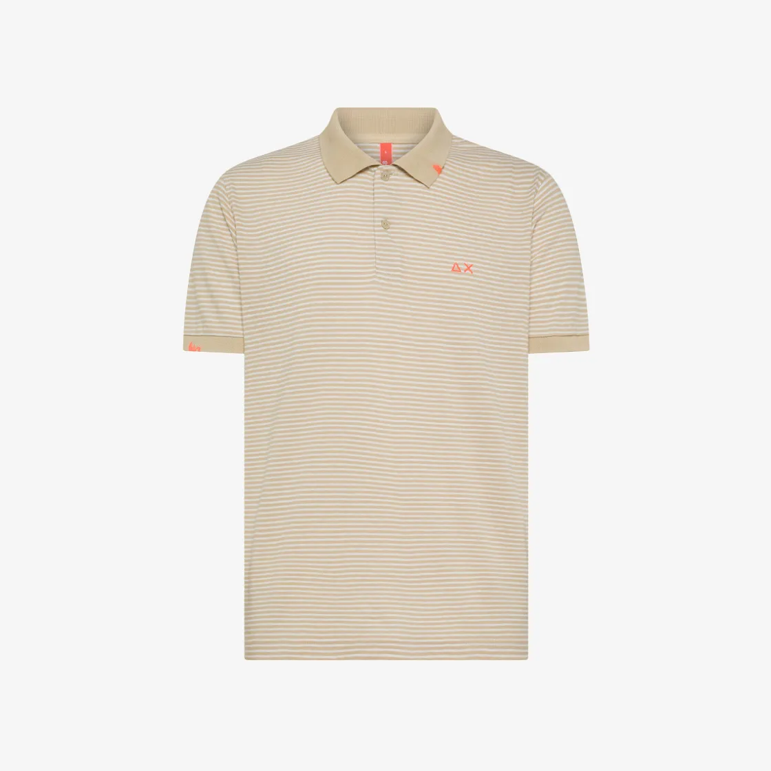 Online Polo in lino e cotone a righe sabbia e bianco panna Uomo Beachwear Uomo