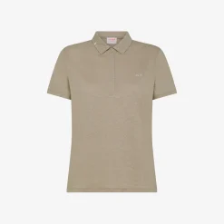 Discount Polo in lino e cotone stone Donna Polo