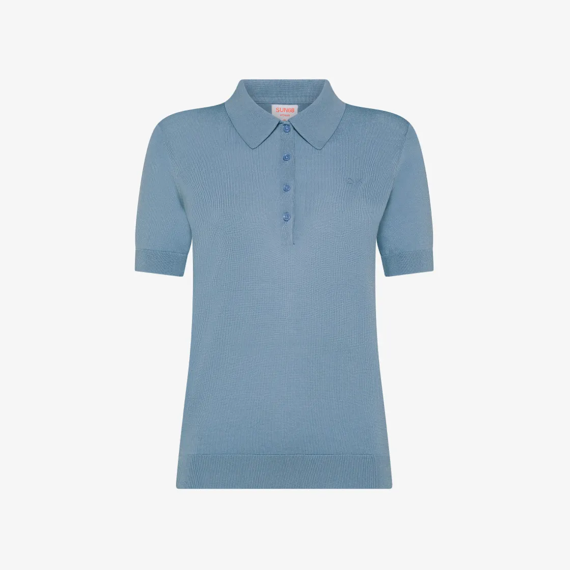 Outlet Polo in maglia avio con logo ricamato Donna Maglie