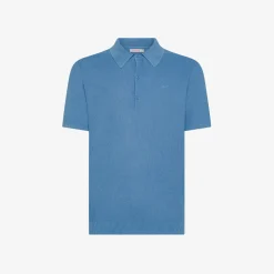 Fashion Polo in maglia di cotone avio Uomo Maglie