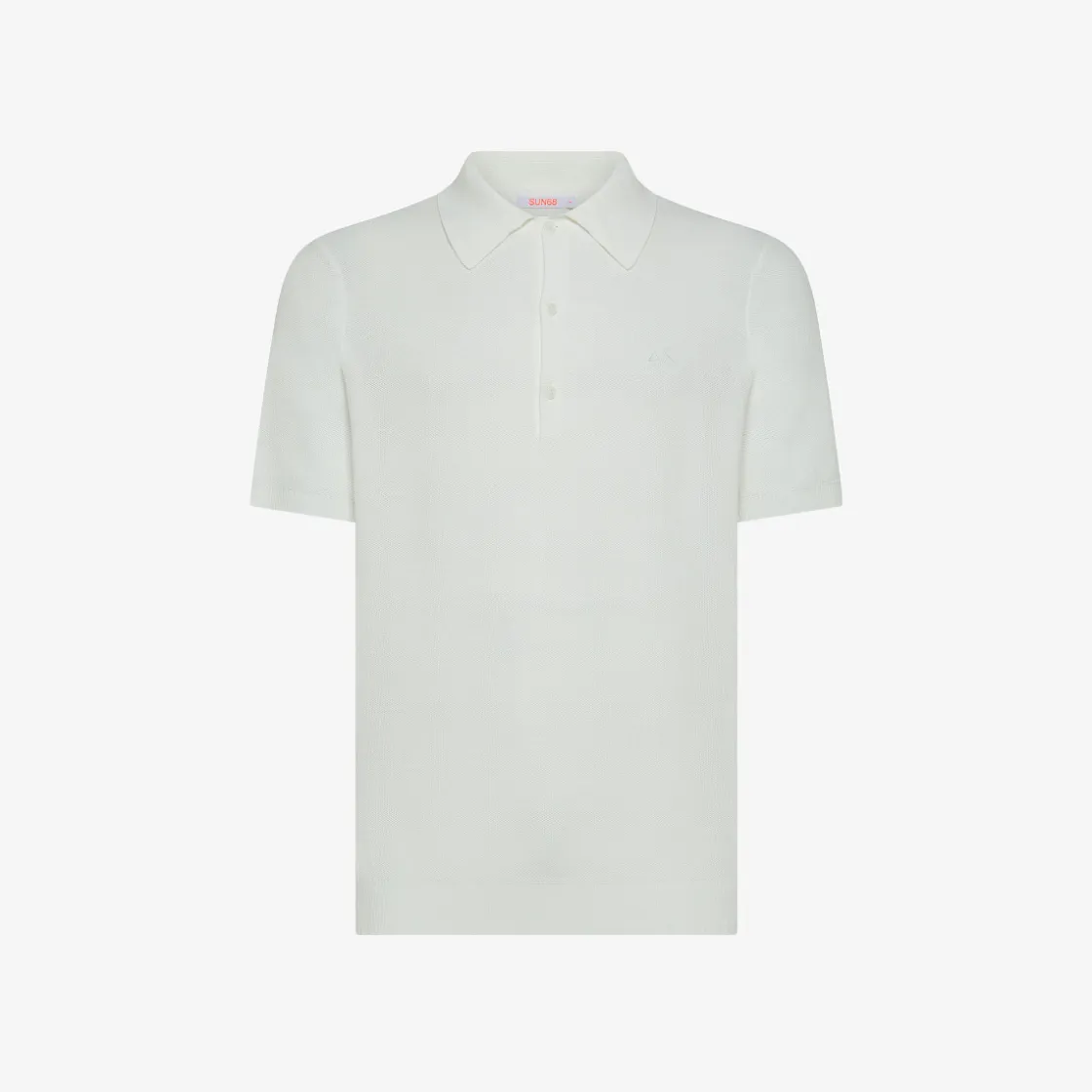 Outlet Polo in maglia di cotone bianco panna Uomo Maglie