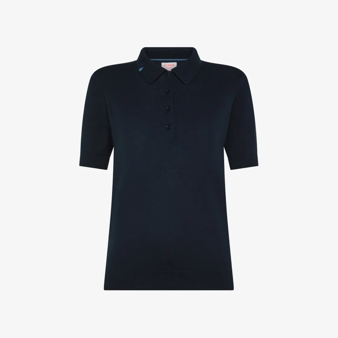 Fashion Polo in maglia di cotone blu navy Donna Maglie
