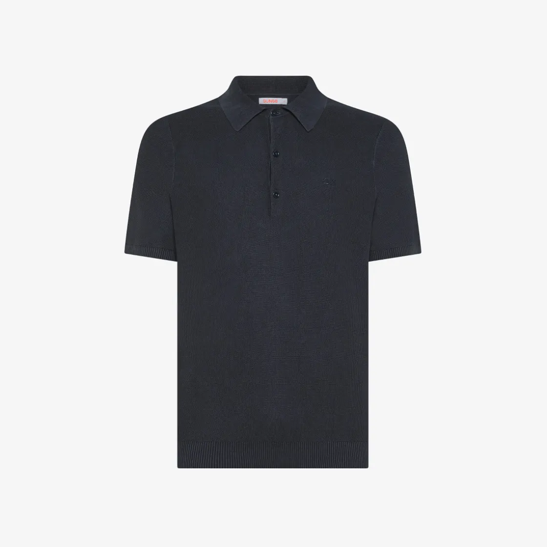 Outlet Polo in maglia di cotone blu navy Uomo Maglie