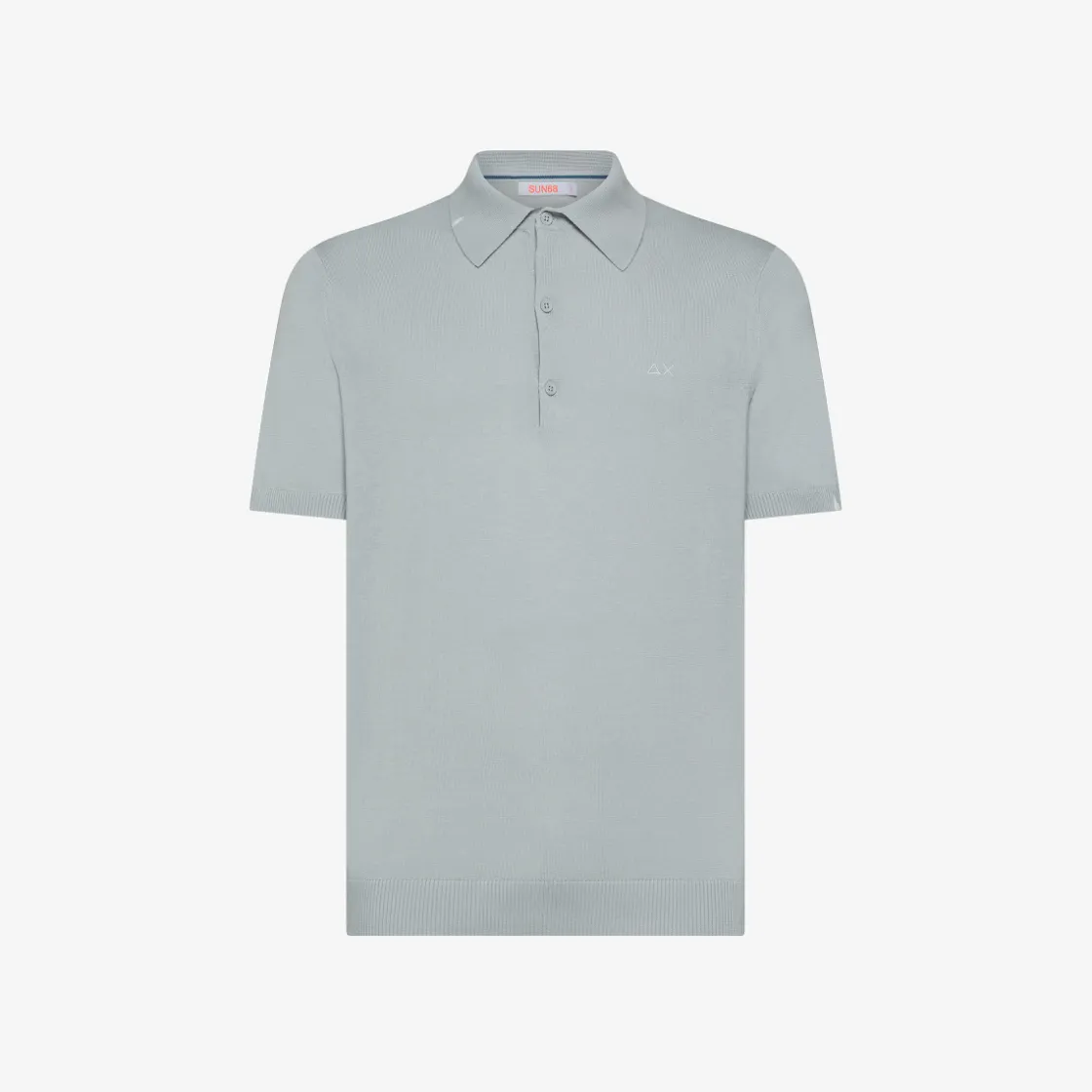 Outlet Polo in maglia di cotone grigio chiaro Uomo Maglie