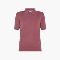 Hot Polo in maglia di cotone rosa scuro Donna Maglie