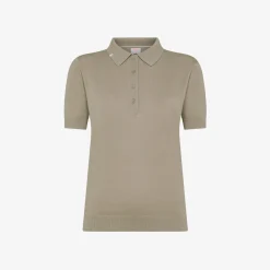 Clearance Polo in maglia di cotone stone Donna Maglie