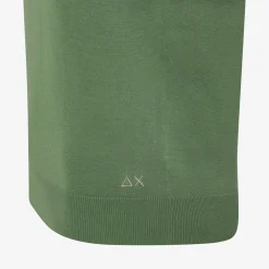 Online Polo in maglia di cotone verde salvia Donna Maglie
