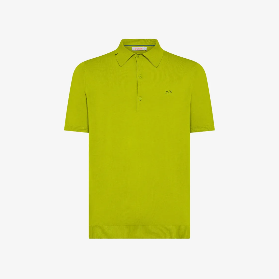 Discount Polo in maglia di cotone verde oliva Uomo Maglie