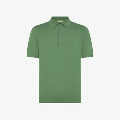 New Polo in maglia di cotone verde salvia Uomo Maglie