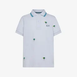 Sale Polo in piquet con ricami gialla limone Bambino Polo