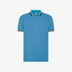 Fashion Polo in piquet di cotone avio Uomo Polo