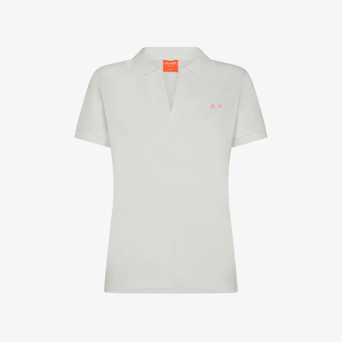 New Polo in piquet di cotone bianco panna Donna Polo|Beachwear Donna