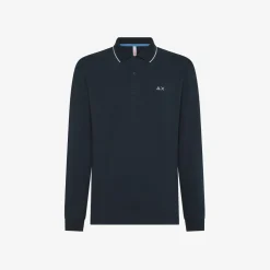 Best Polo in piquet di cotone blu navy Uomo Polo