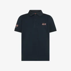Outlet Polo in piquet di cotone blu navy Bambino Polo|Beachwear Bimbo