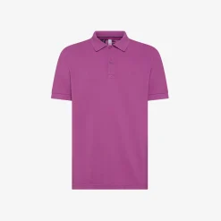 Outlet Polo in piquet di cotone ciclamino Uomo Polo