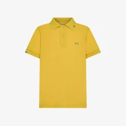 Fashion Polo in piquet di cotone giallo Bambino Polo