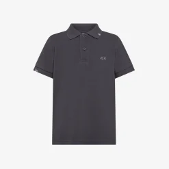 Fashion Polo in piquet di cotone inchiostro Bambino Polo