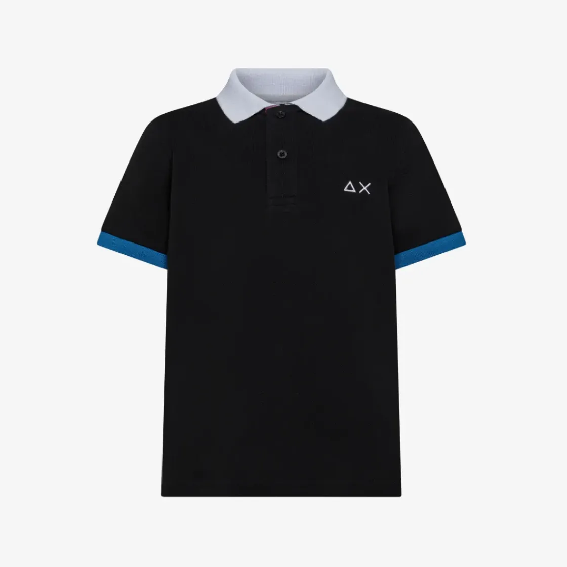 Hot Polo nera con dettagli a contrasto Bambino Polo