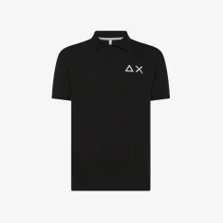 Clearance Polo nera con maxi logo Uomo Polo