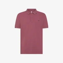 Fashion Polo rosa scuro con dettagli destroyed Uomo Polo
