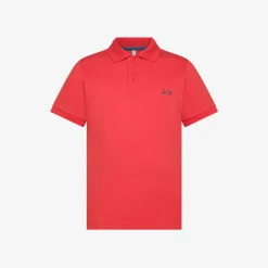 Hot Polo rossa con logo ricamato Bambino Polo